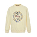 Retro equestrian chain embroidered crew neck sweatshirt