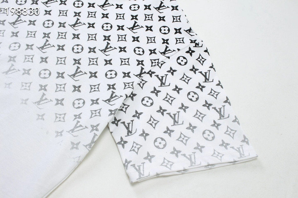 MONOGRAM GRADIENT BLACK WHITE T SHIRT