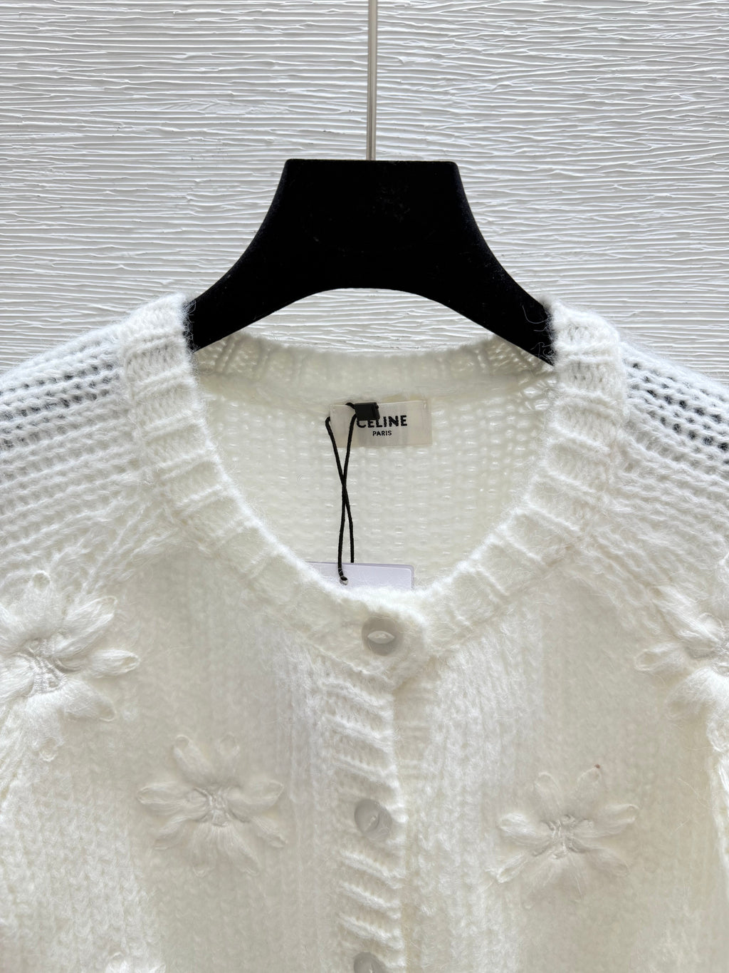 New Early Autumn 3D Floral Letter Embroidery Knitted Long Sleeve Cardigan
