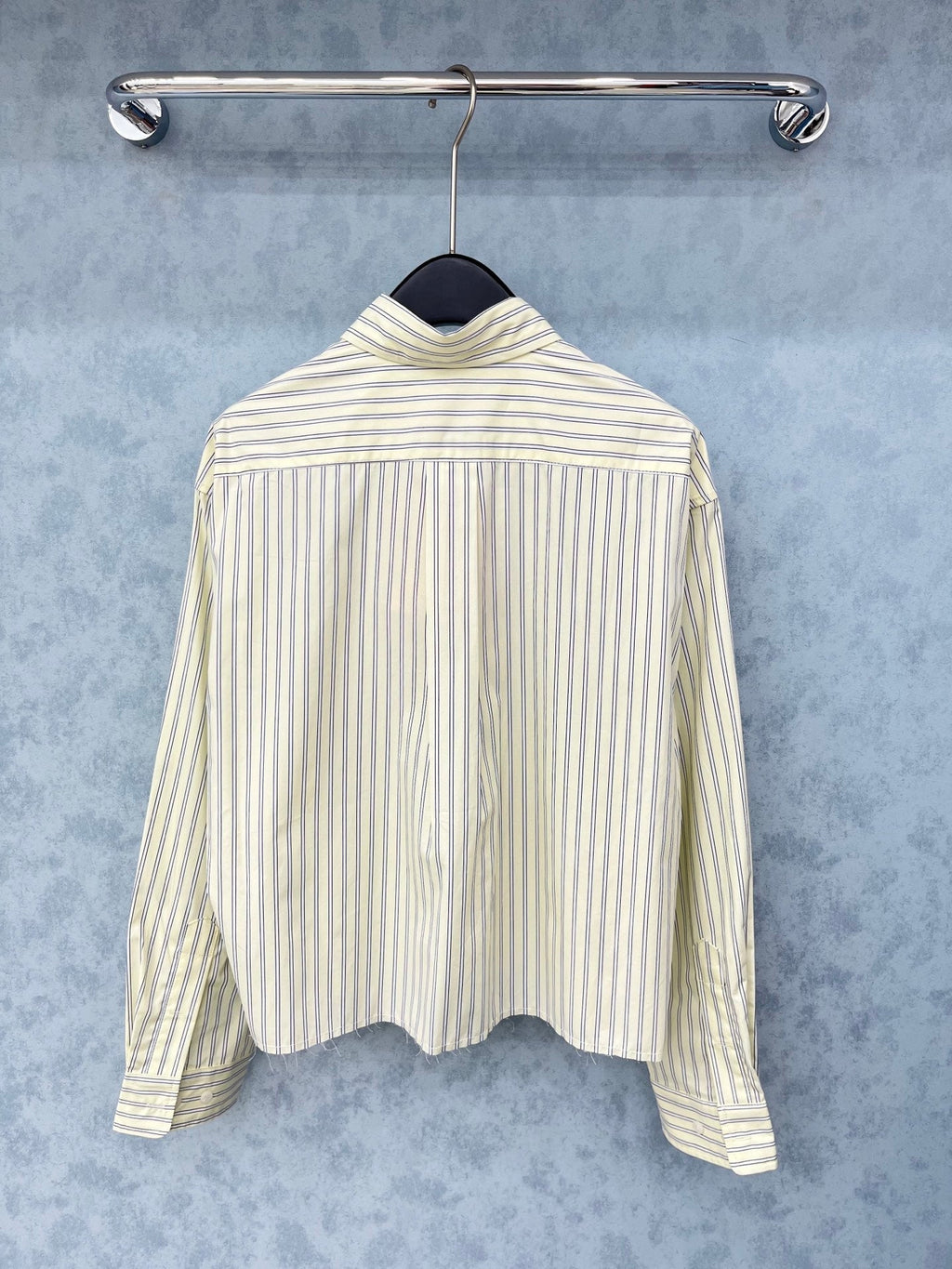 Trending Striped Collared Embroidered Short Shirt