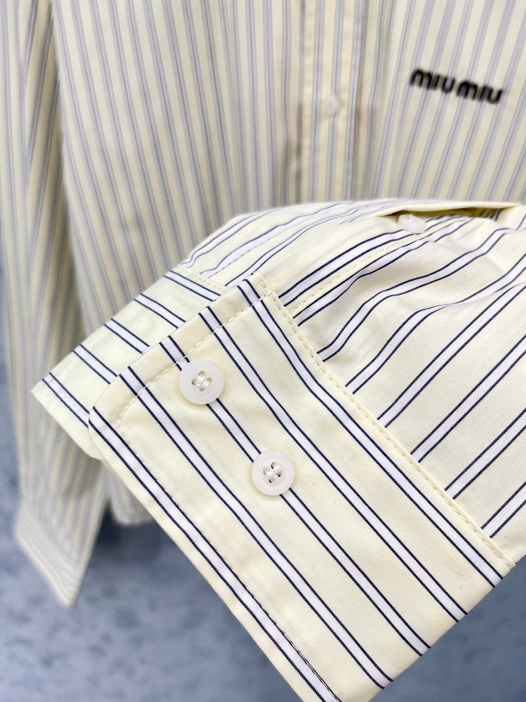 Trending Striped Collared Embroidered Short Shirt