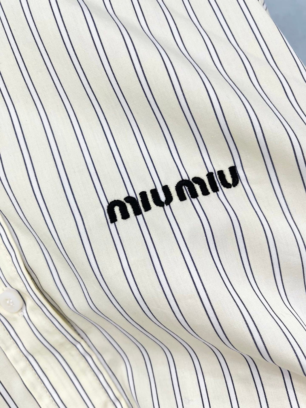 Trending Striped Collared Embroidered Short Shirt