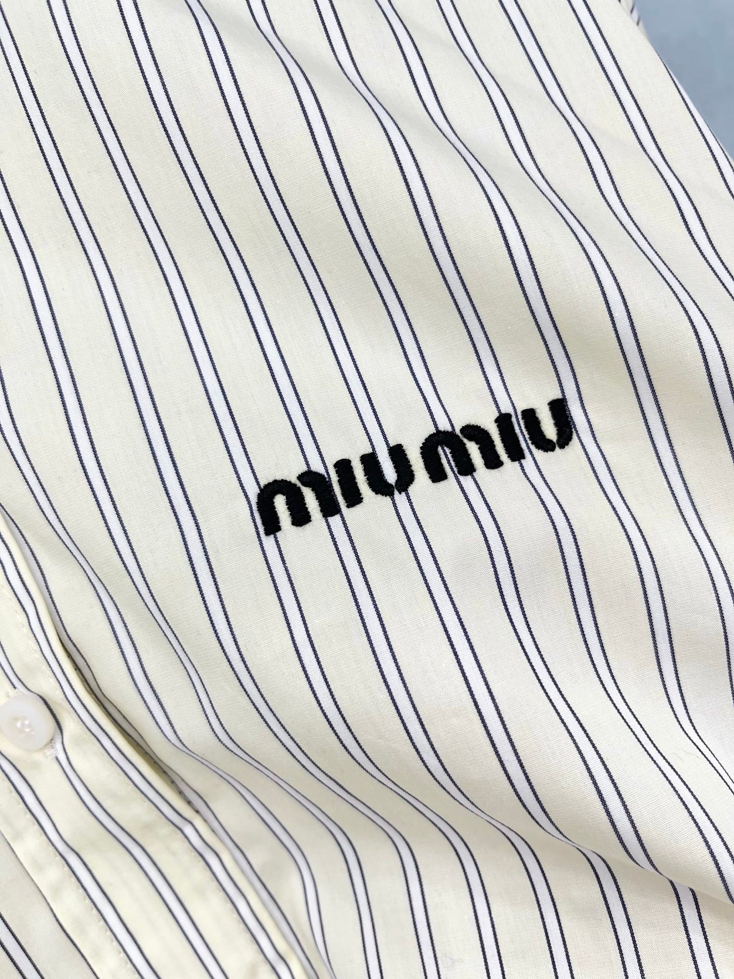 Trending Striped Collared Embroidered Short Shirt