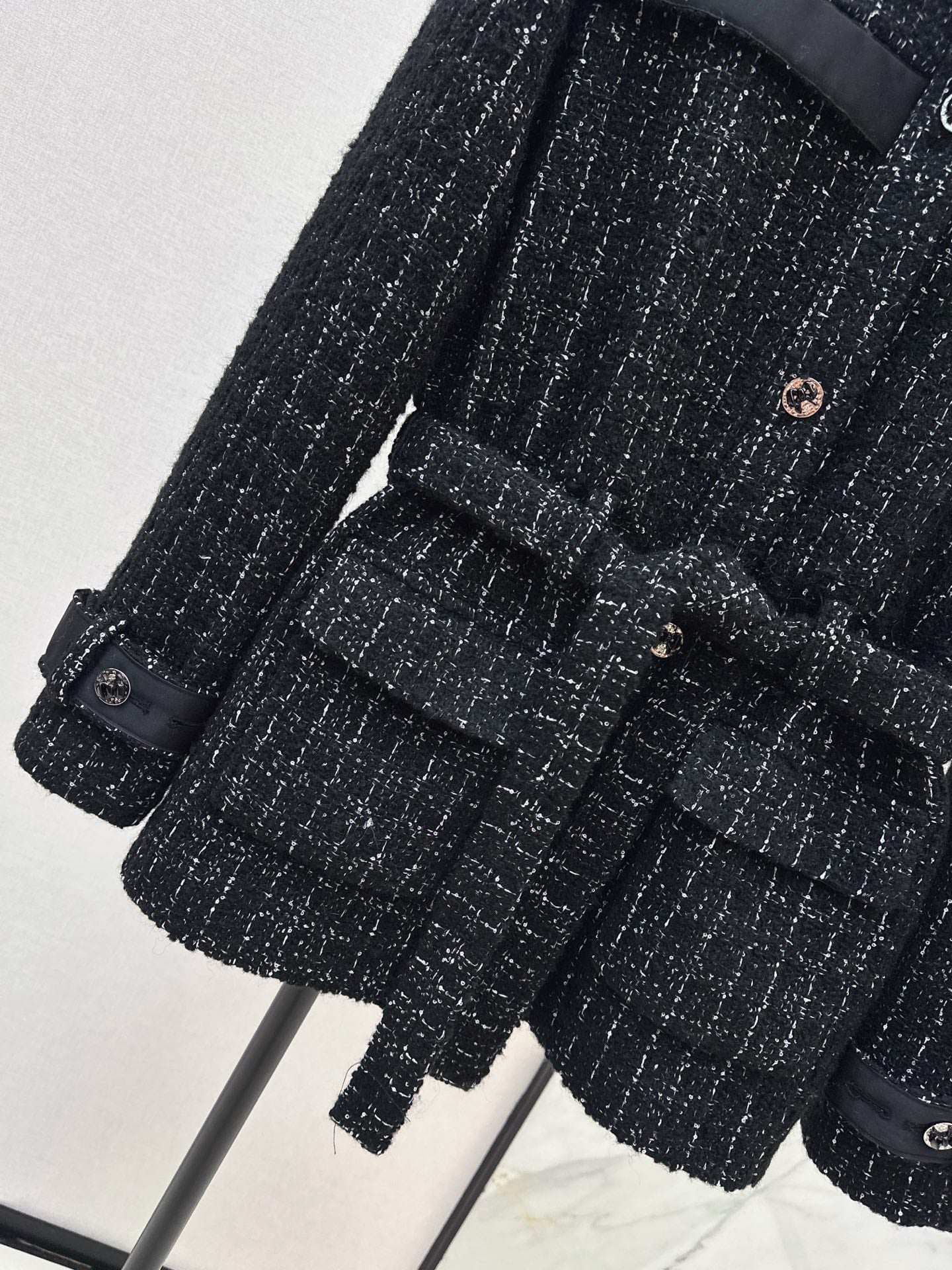 Latest Fall/Winter Stand Collar Tweed Coat