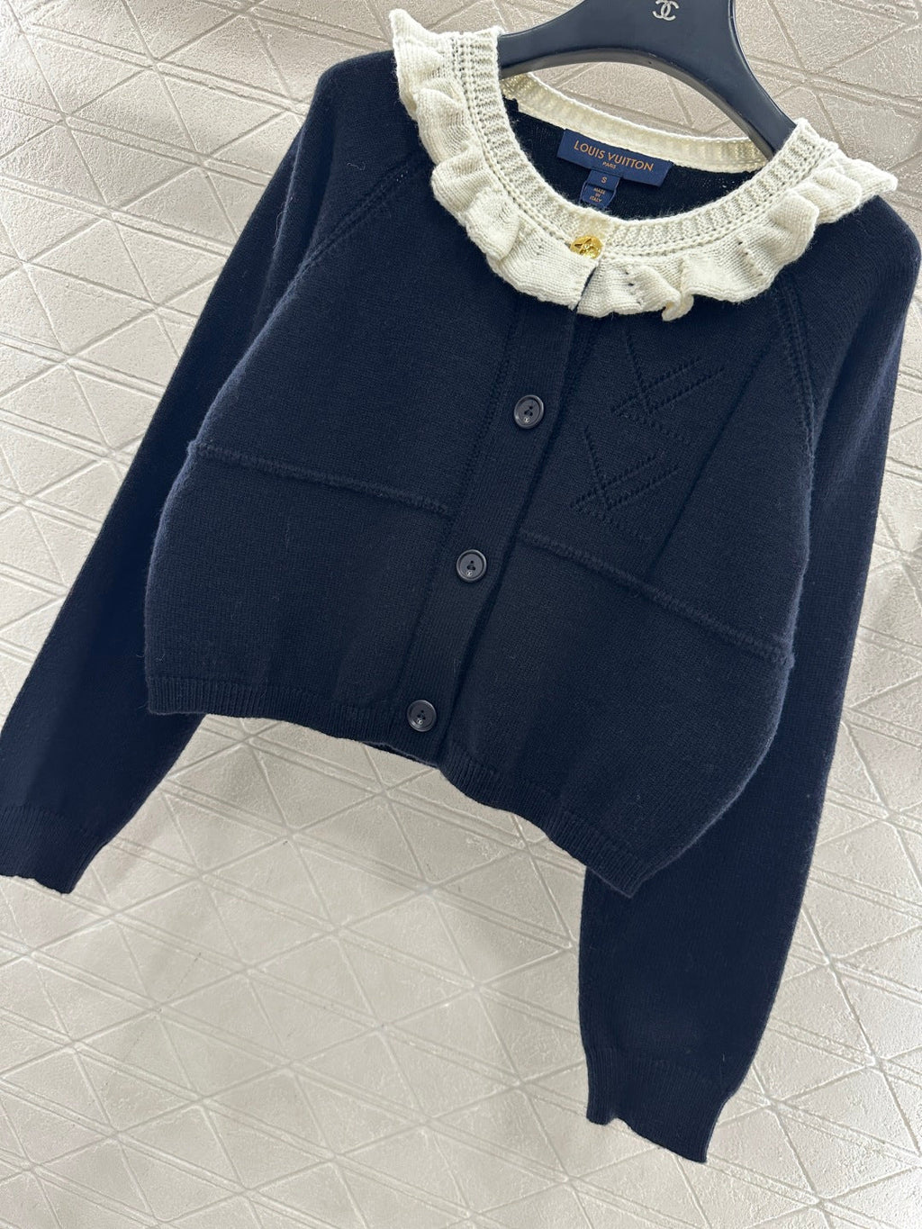 Lace Collar Knit Cardigan