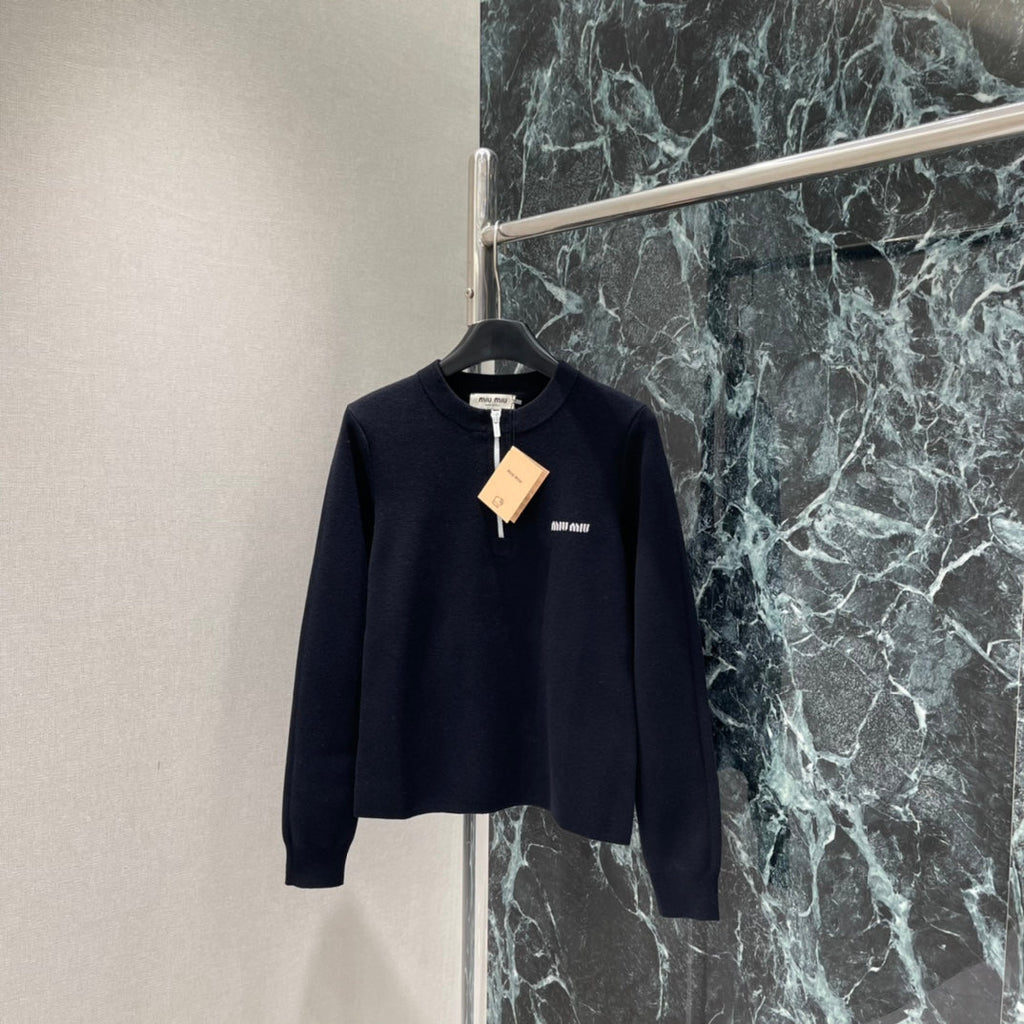 Logo Half-Zip Knit Sweater