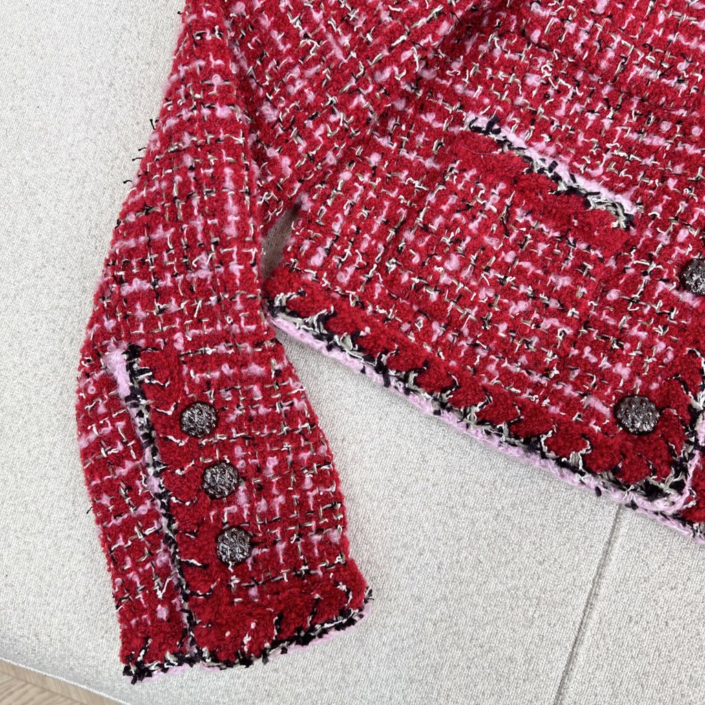 Latest Autumn/Winter Chanel-inspired Four-Pocket Woven Jacket