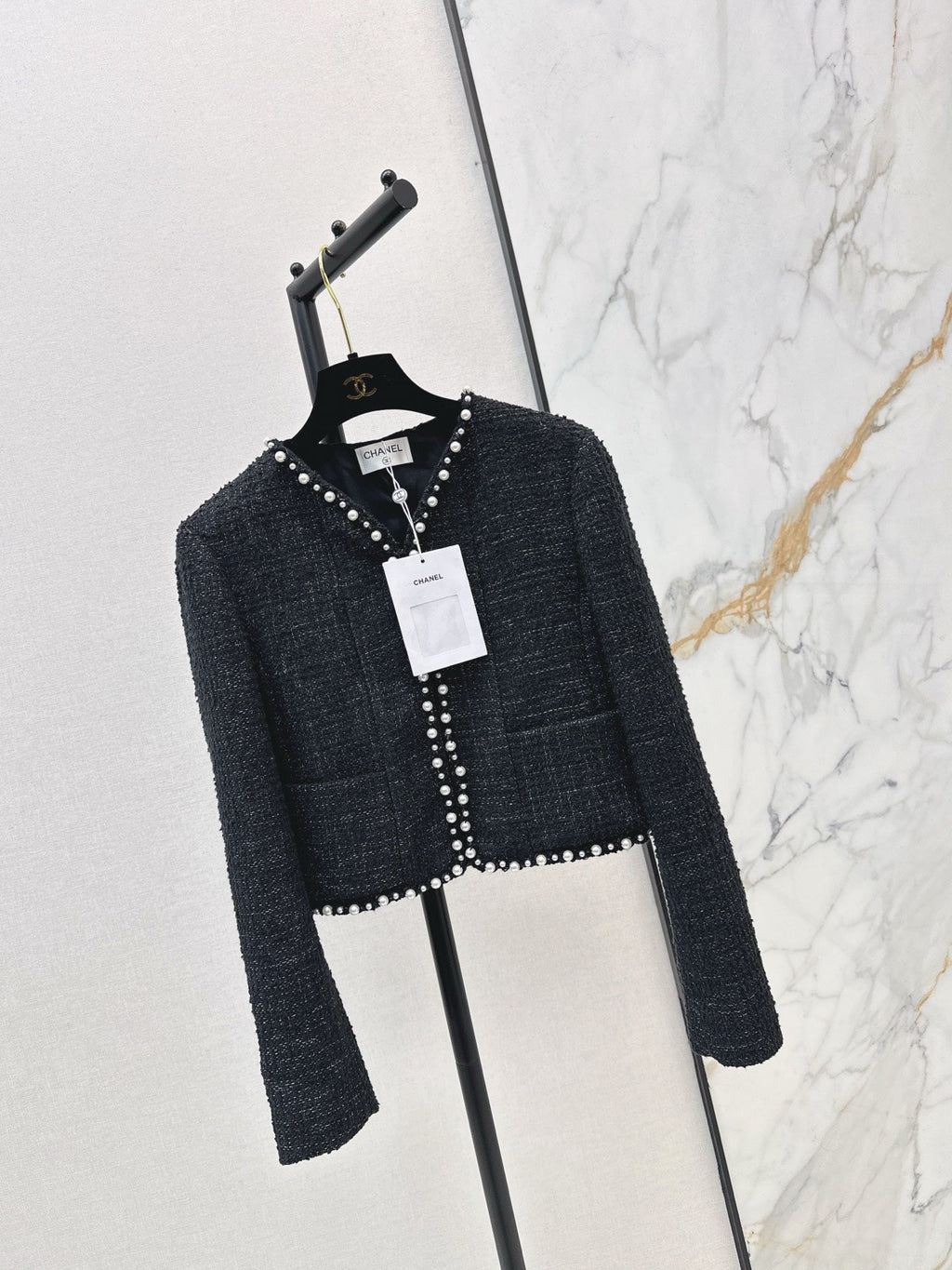 Latest Autumn/Winter Heavy-Duty Beaded Tweed Coat