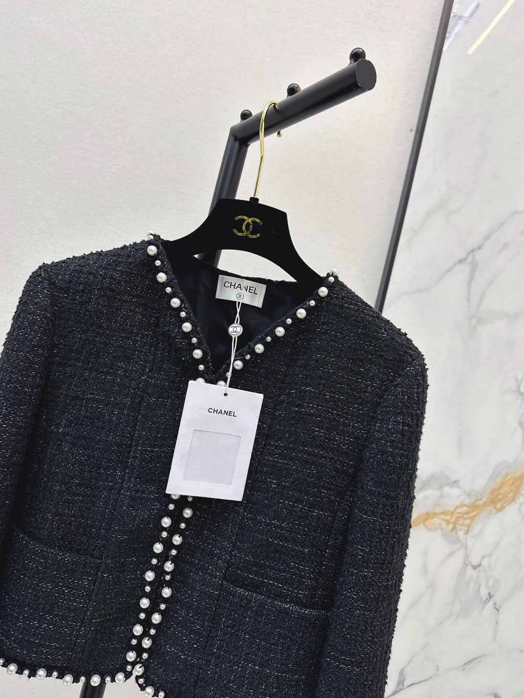 Latest Autumn/Winter Heavy-Duty Beaded Tweed Coat