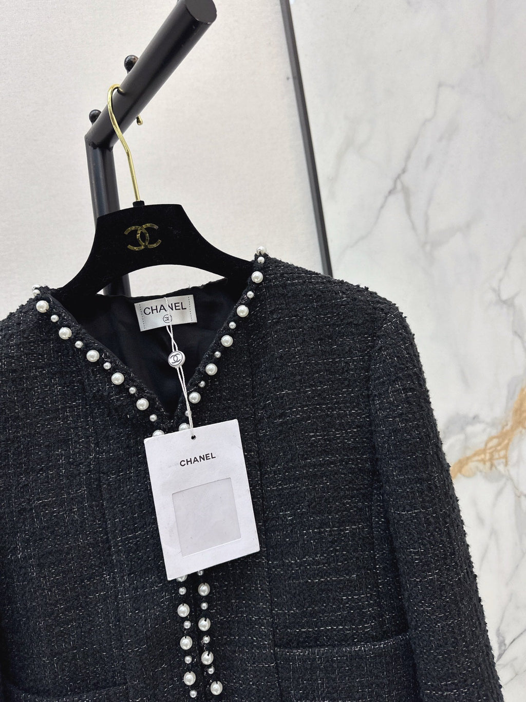 Latest Autumn/Winter Heavy-Duty Beaded Tweed Coat