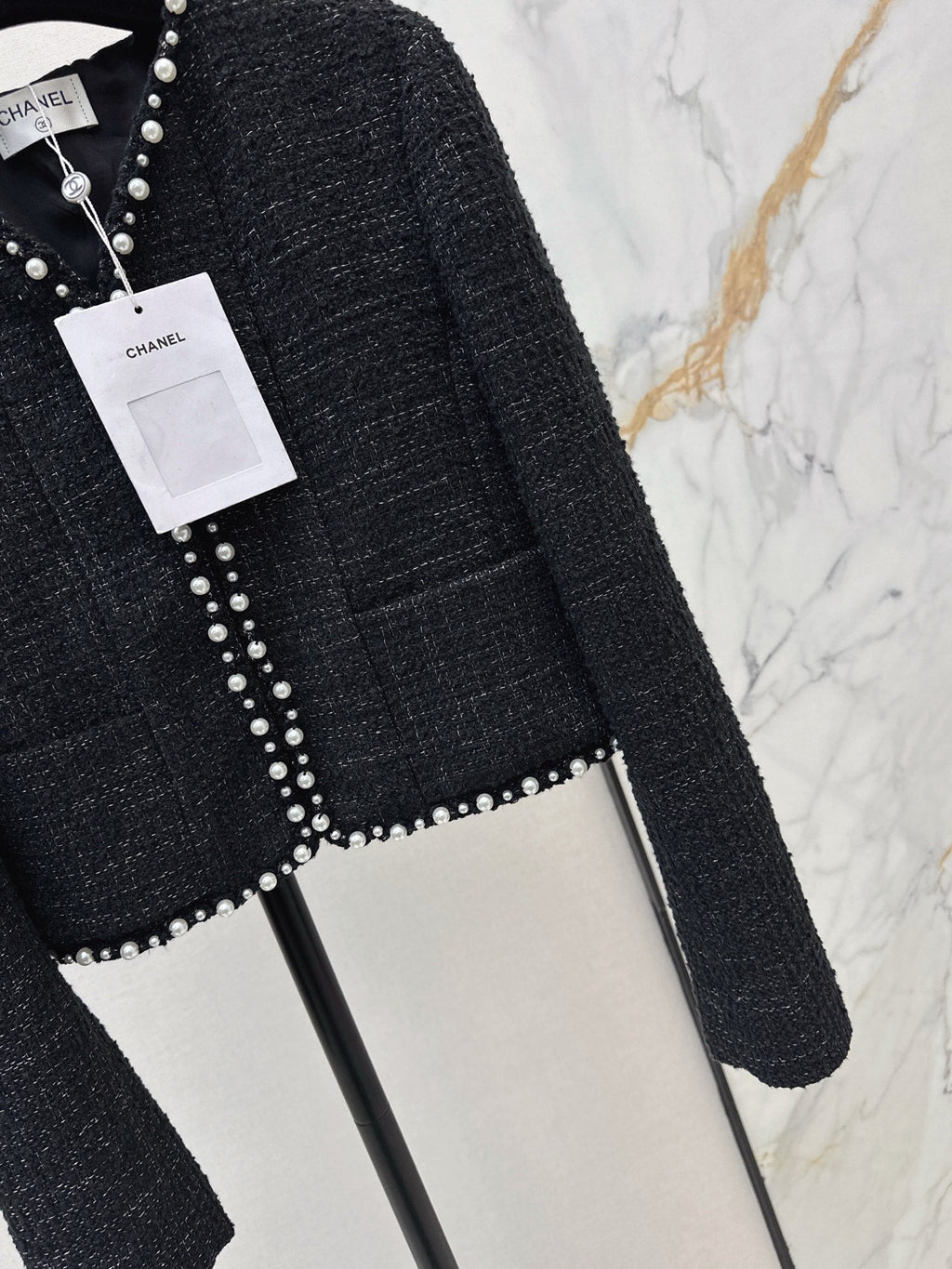 Latest Autumn/Winter Heavy-Duty Beaded Tweed Coat