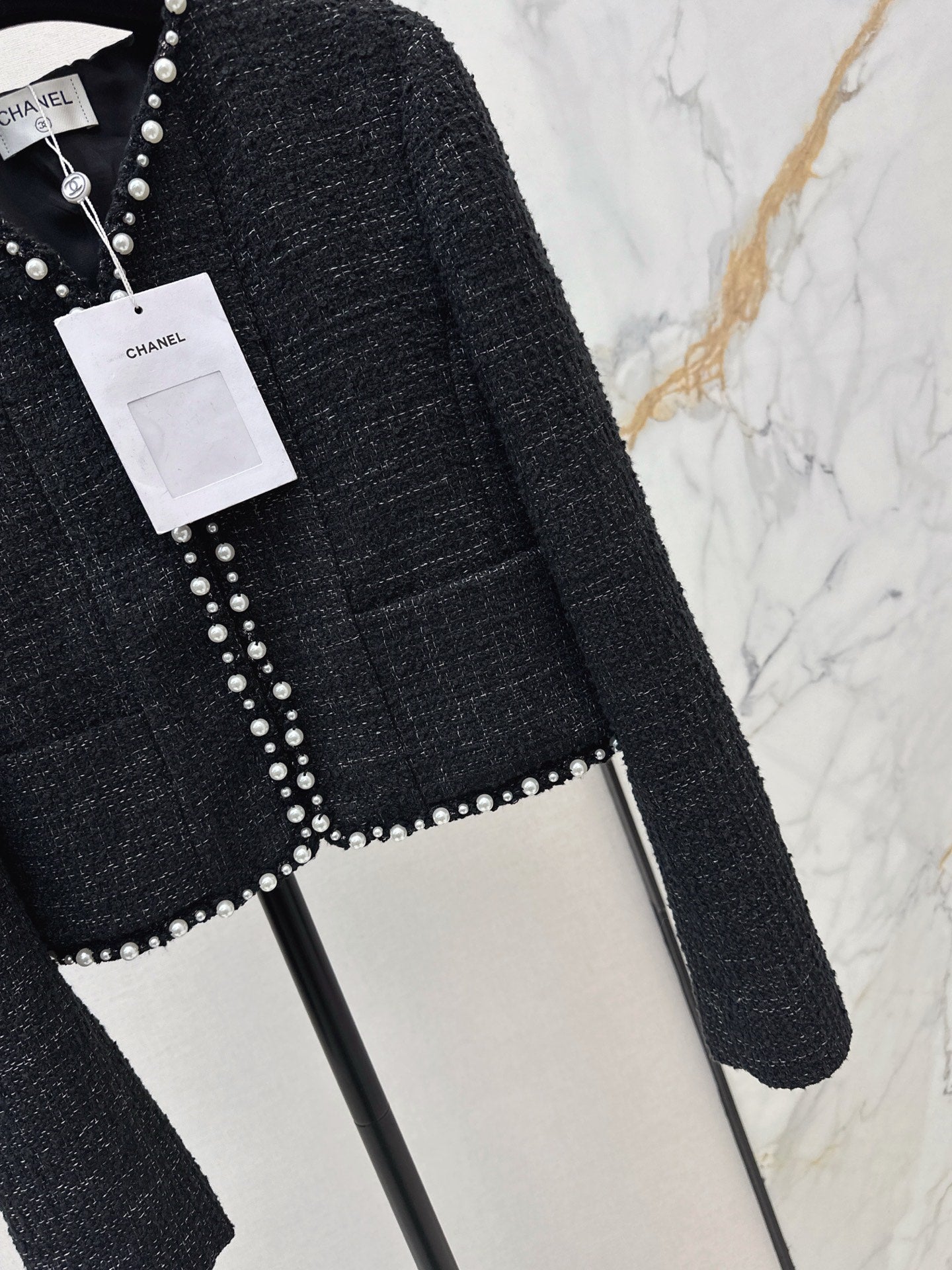 Latest Autumn/Winter Heavy-Duty Beaded Tweed Coat