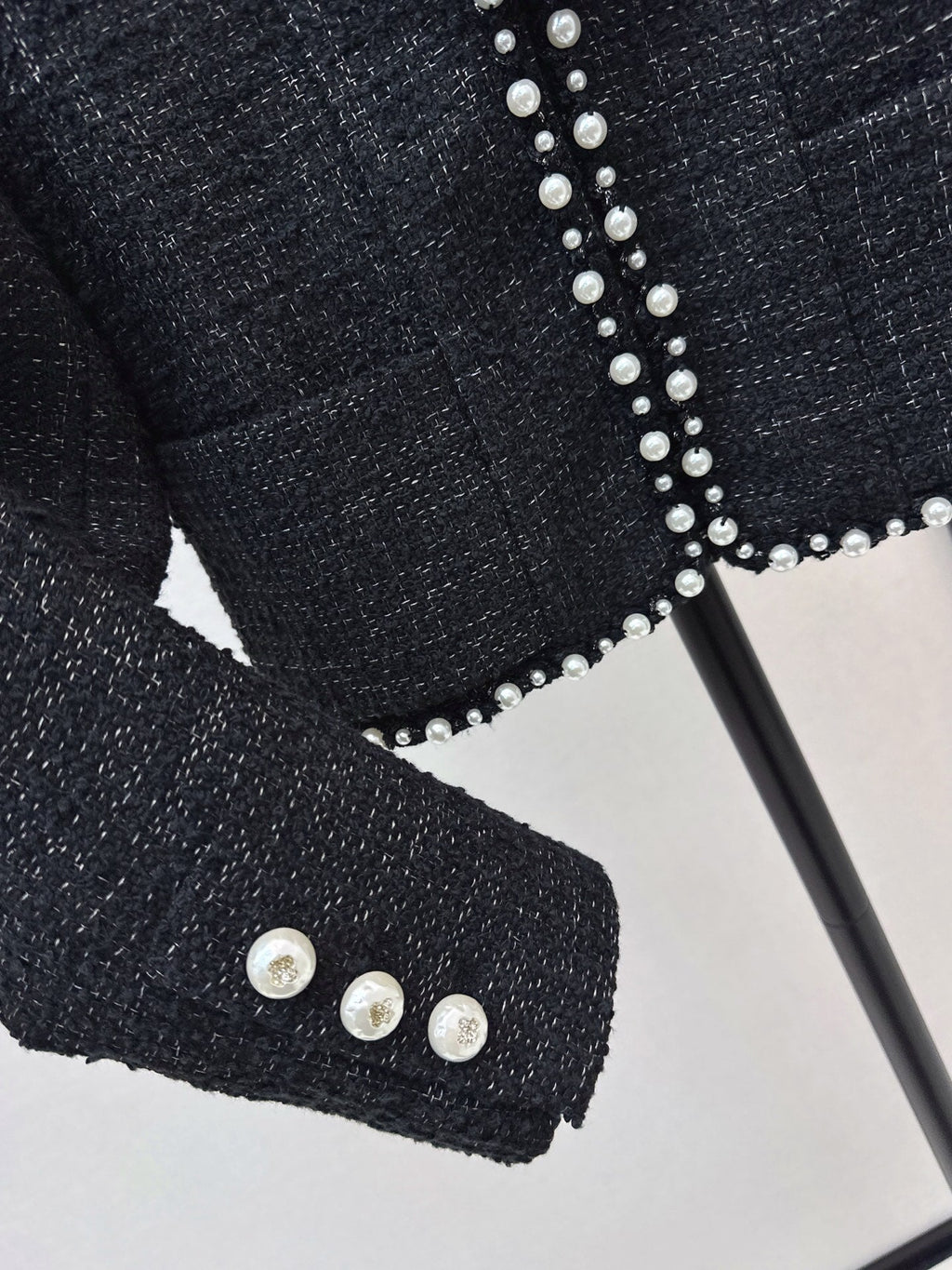 Latest Autumn/Winter Heavy-Duty Beaded Tweed Coat
