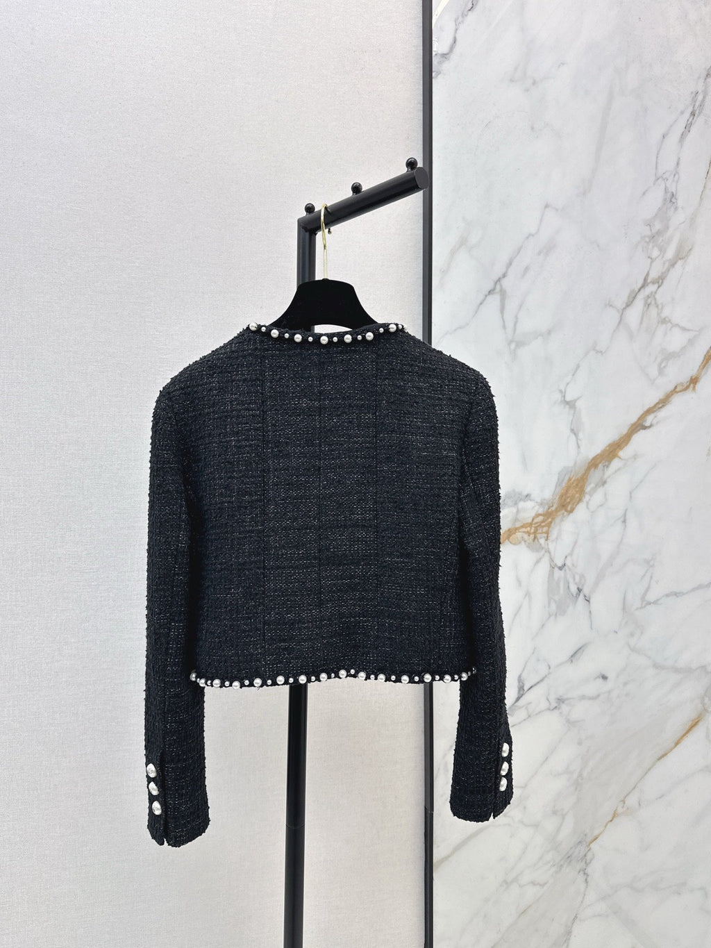 Latest Autumn/Winter Heavy-Duty Beaded Tweed Coat