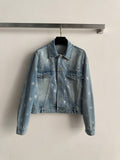 New sequined denim jacket
