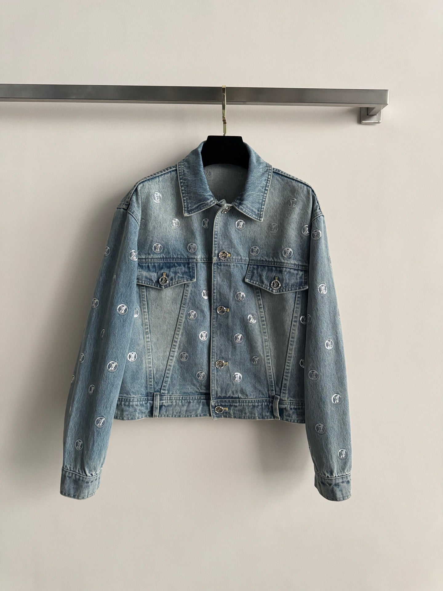 New sequined denim jacket