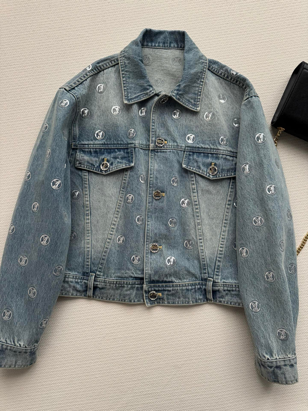 New sequined denim jacket