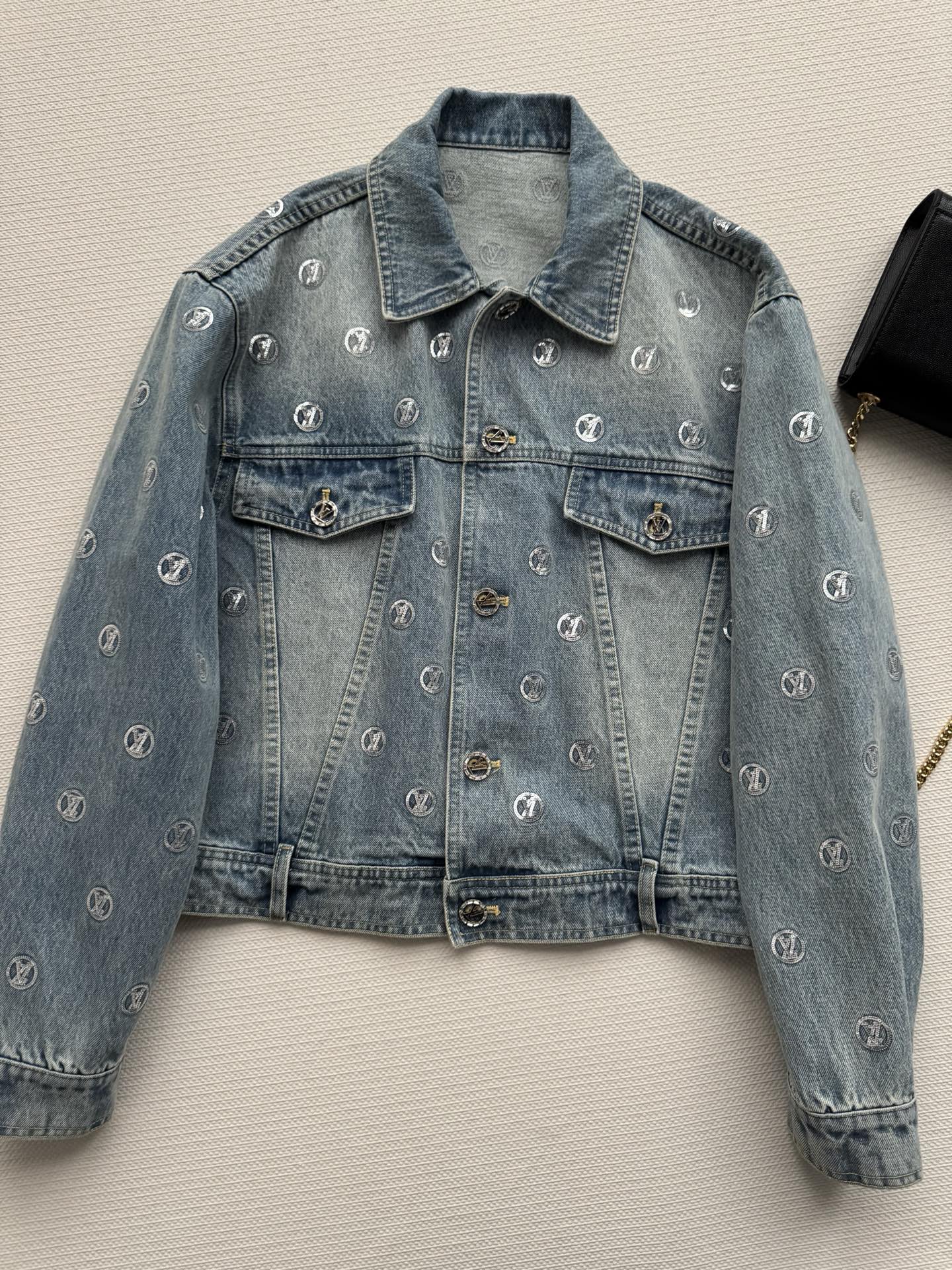 New sequined denim jacket