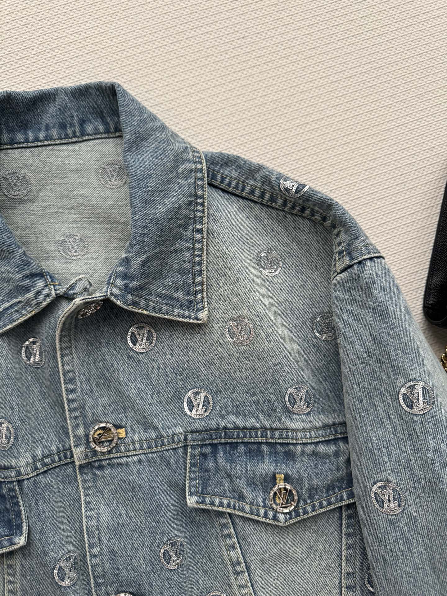 New sequined denim jacket