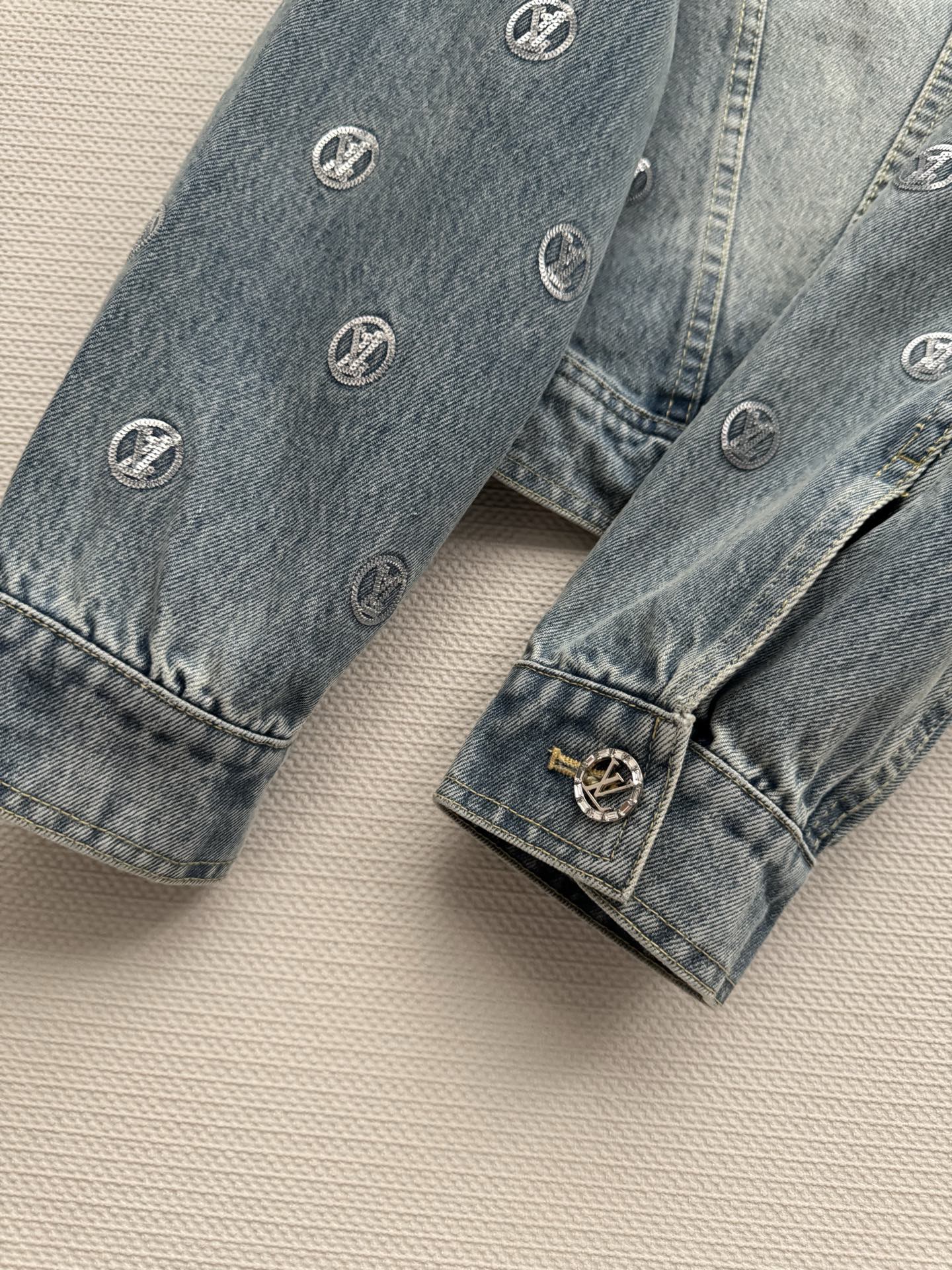 New sequined denim jacket