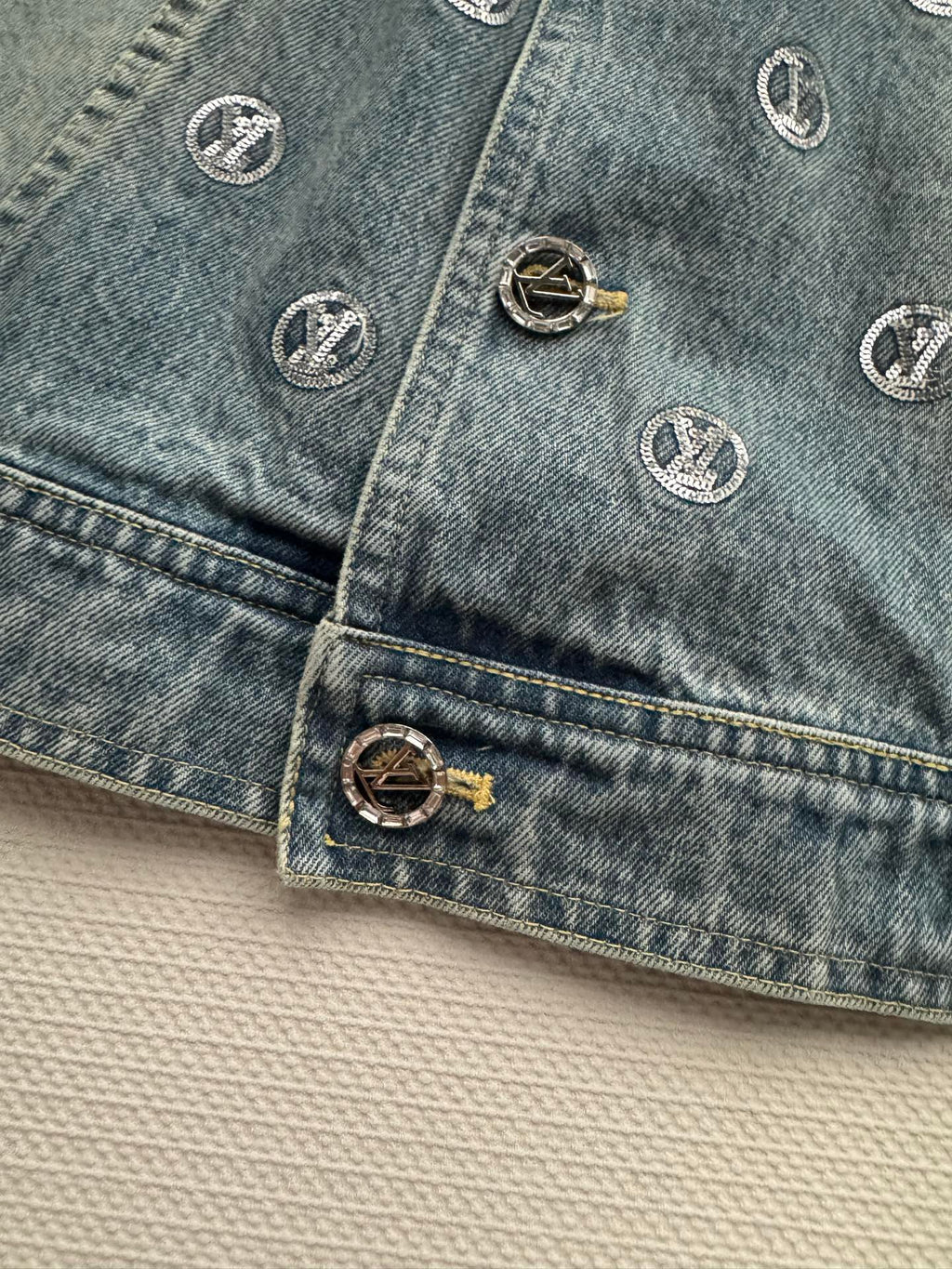 New sequined denim jacket