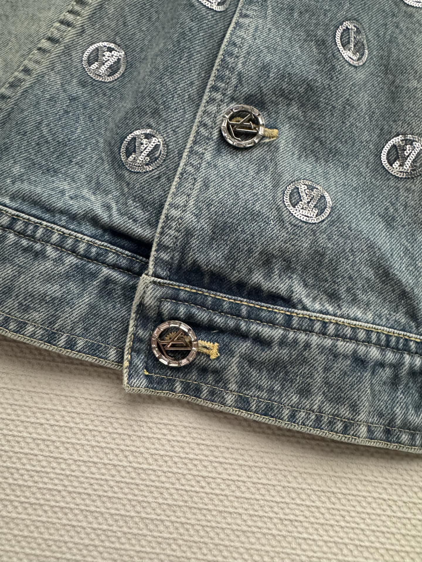 New sequined denim jacket