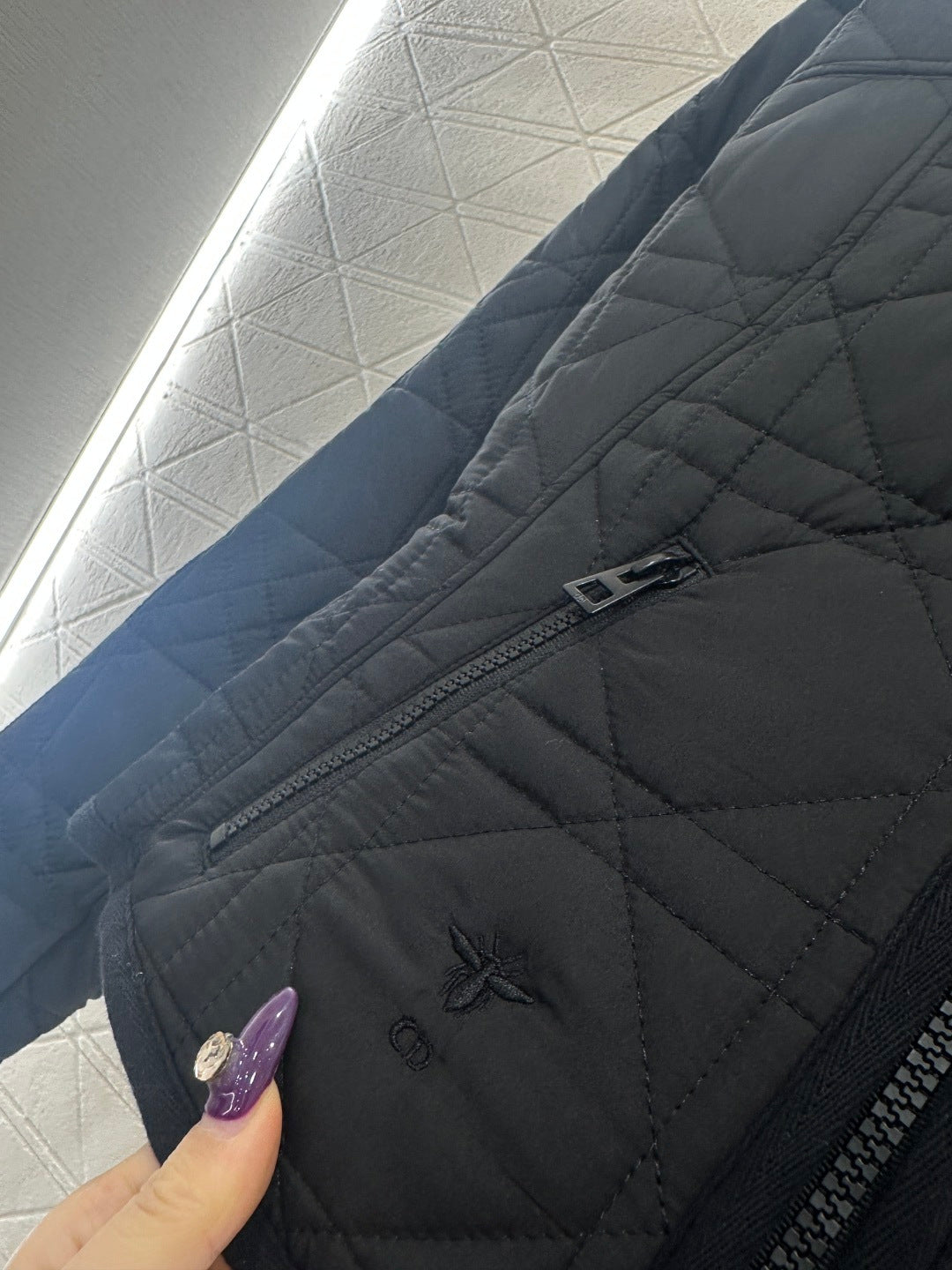 Lapel Cannage Pattern Cotton-padded Jacket