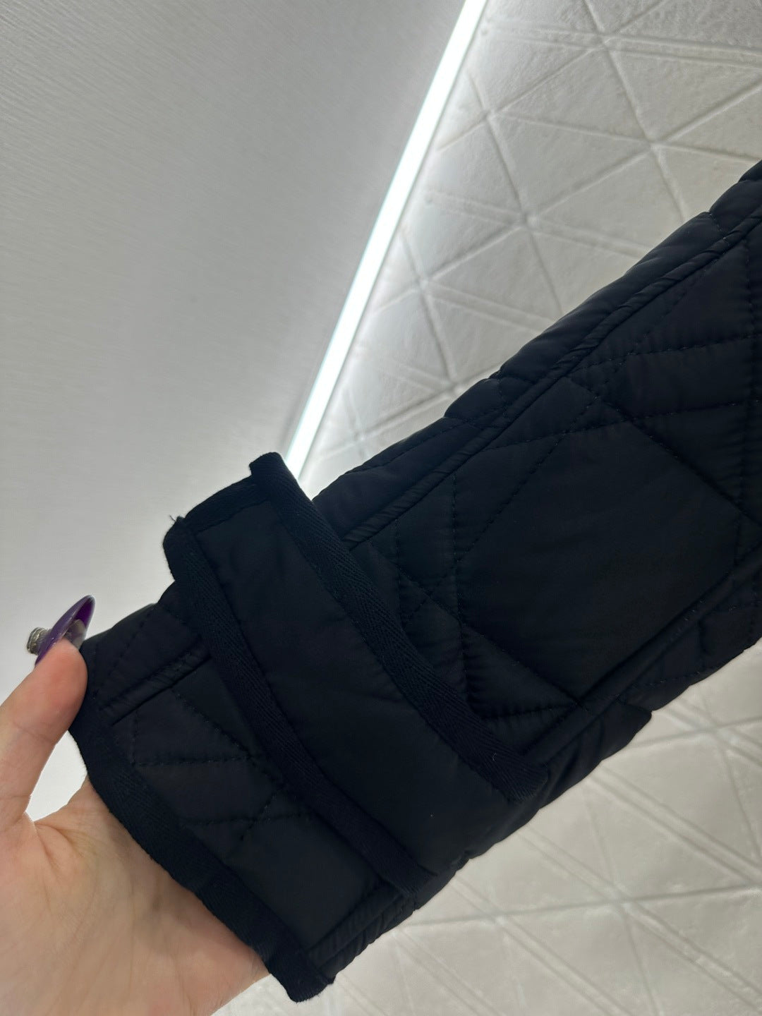 Lapel Cannage Pattern Cotton-padded Jacket