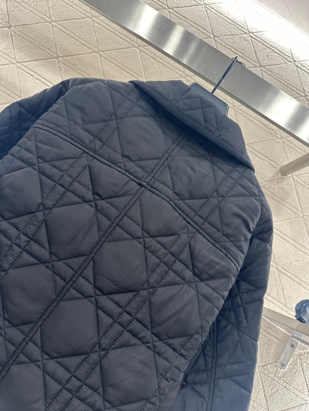 Lapel Cannage Pattern Cotton-padded Jacket