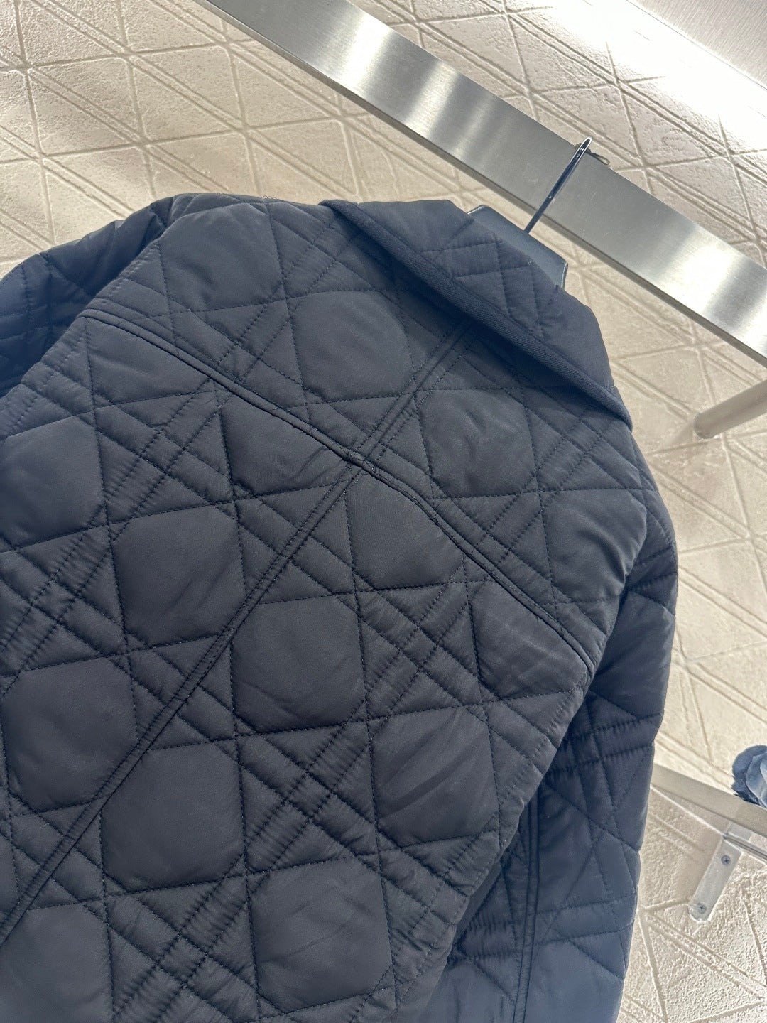 Lapel Cannage Pattern Cotton-padded Jacket