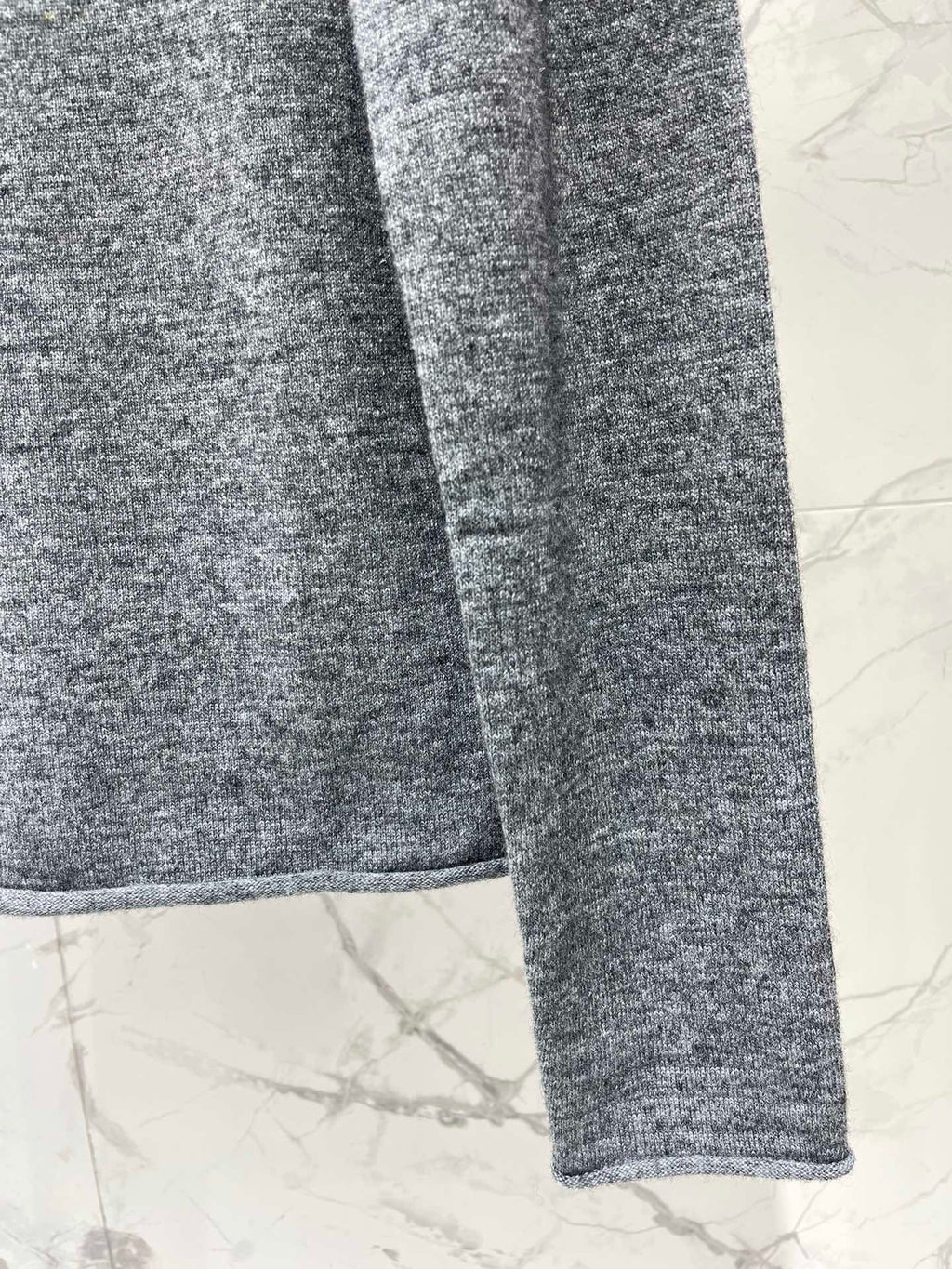Letter-print Jacquard Cashmere Knit Sweater