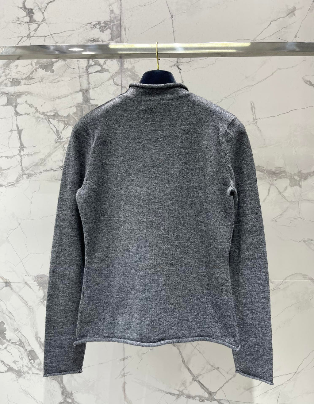 Letter-print Jacquard Cashmere Knit Sweater