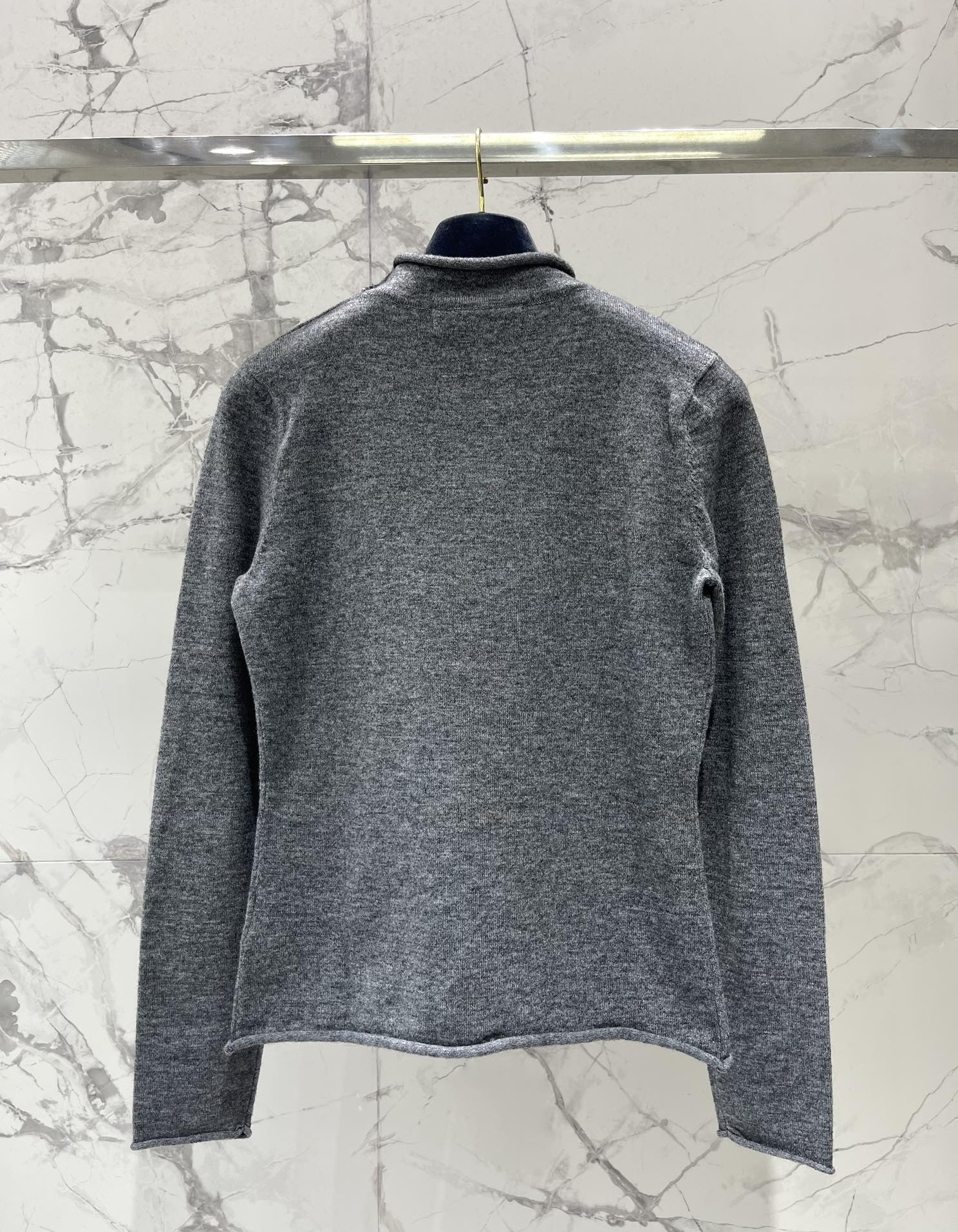 Letter-print Jacquard Cashmere Knit Sweater