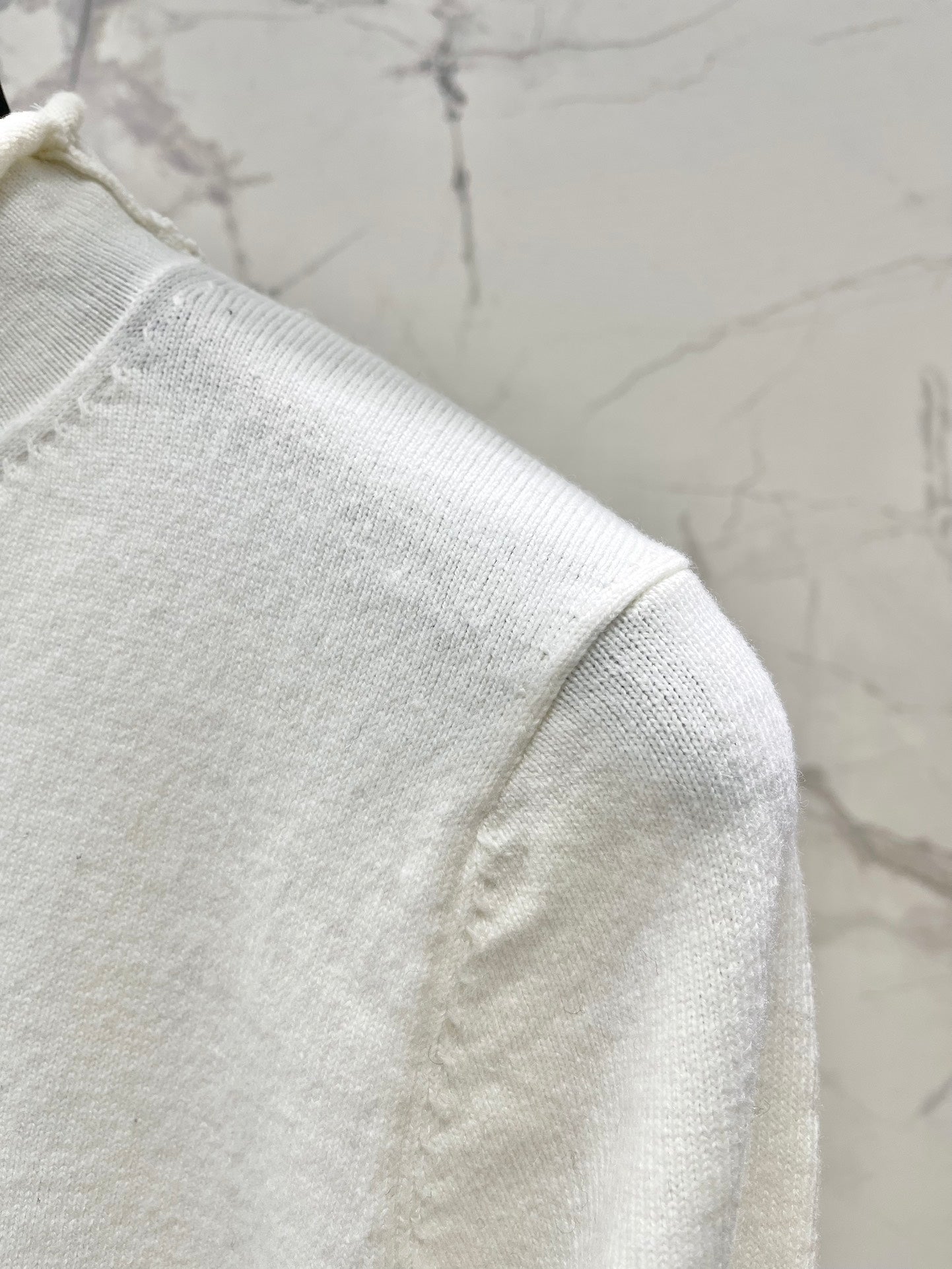 Letter-print Jacquard Cashmere Knit Sweater