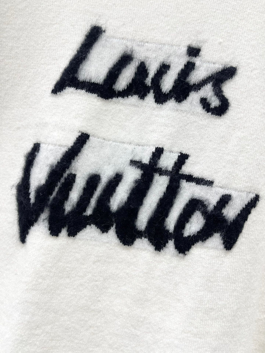 Letter-print Jacquard Cashmere Knit Sweater