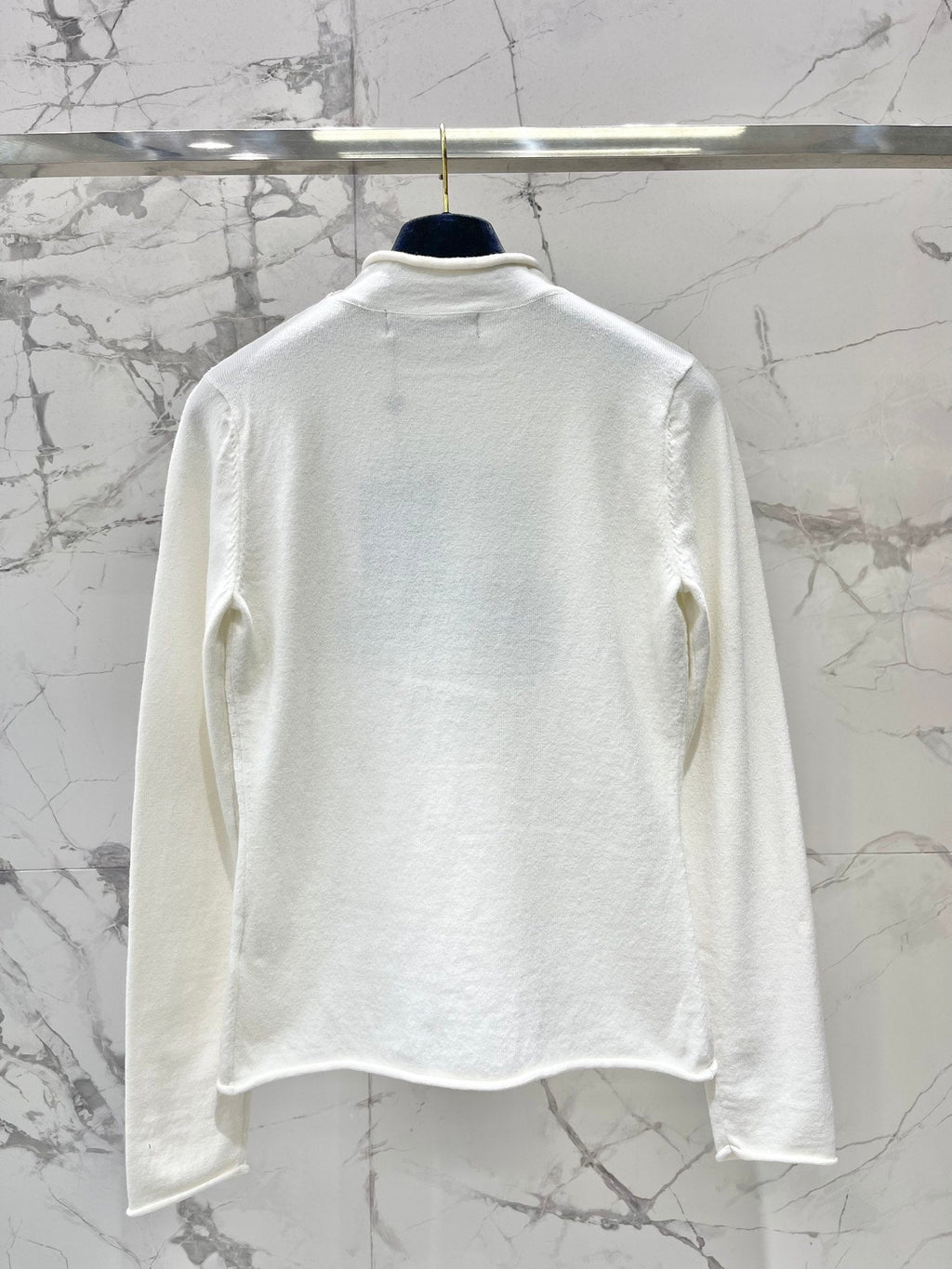 Letter-print Jacquard Cashmere Knit Sweater