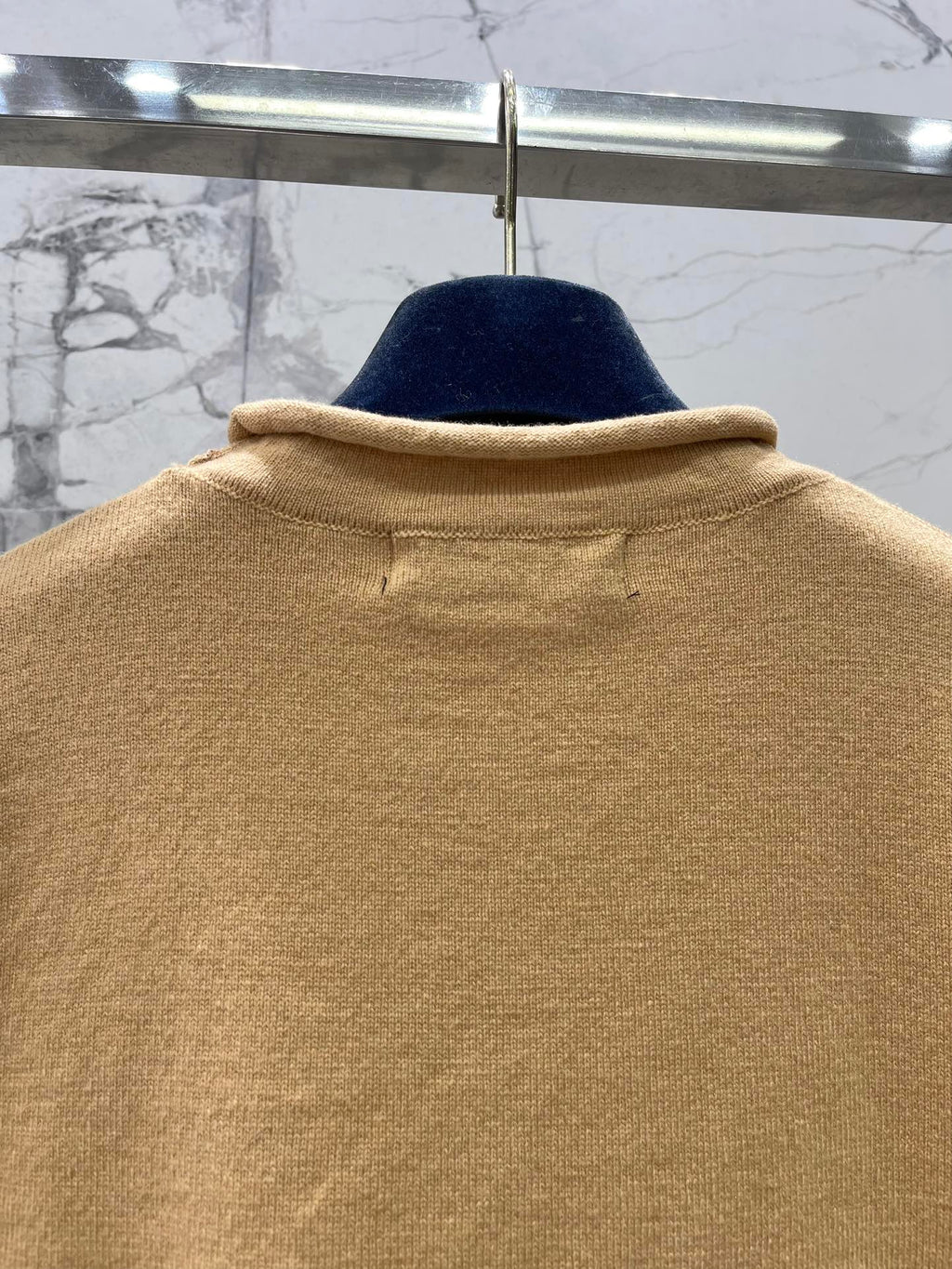 Letter-print Jacquard Cashmere Knit Sweater