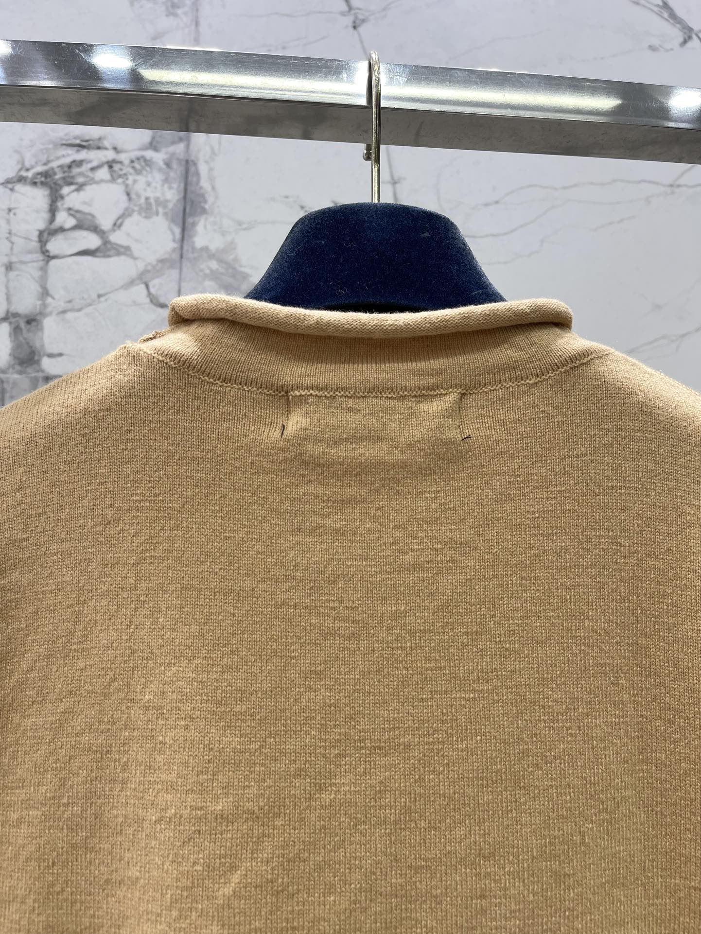 Letter-print Jacquard Cashmere Knit Sweater