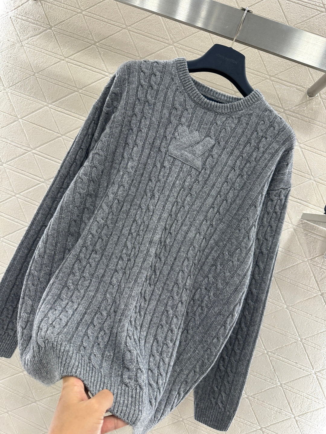 3D Letter Pullover Sweater