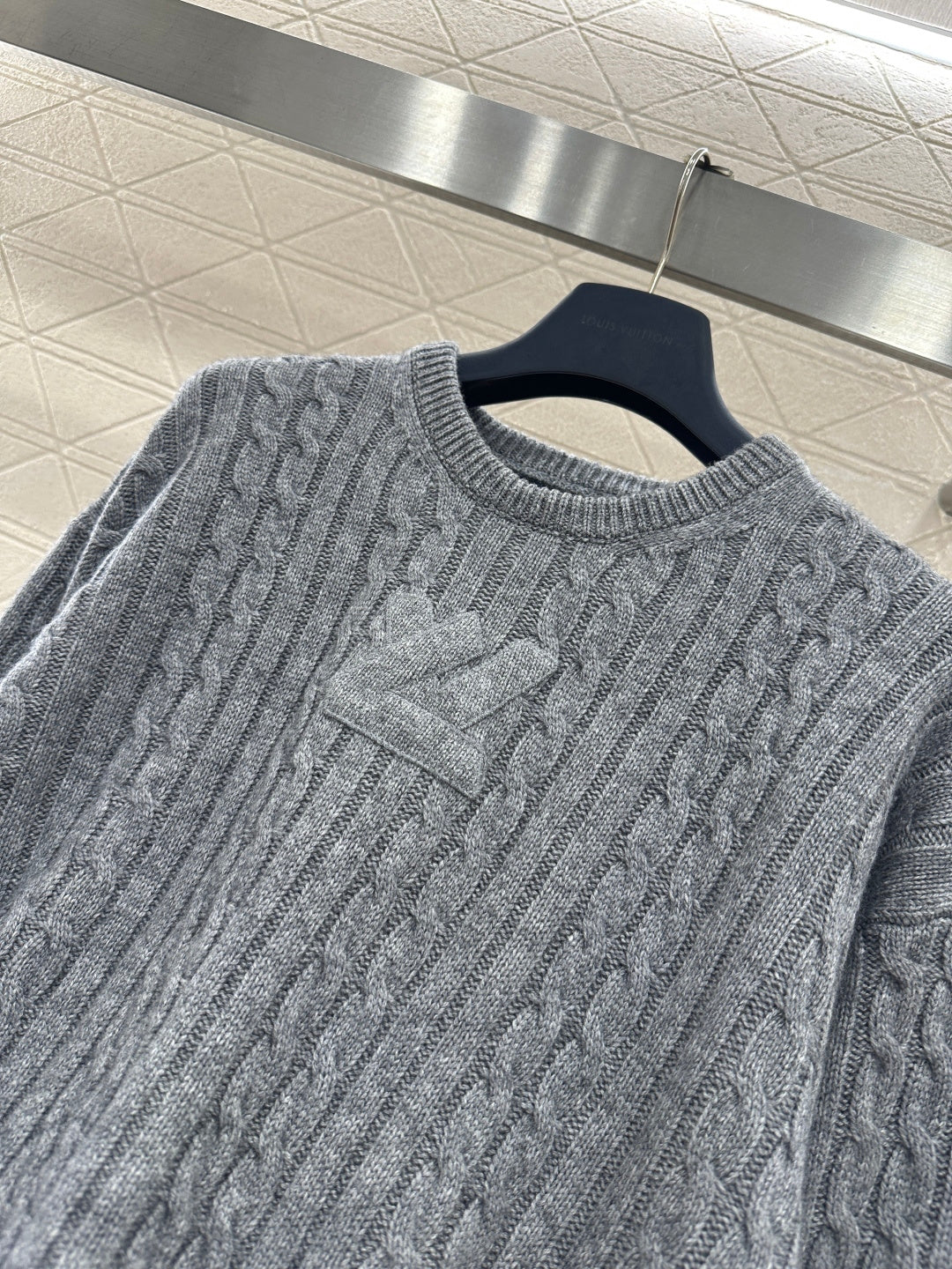 3D Letter Pullover Sweater