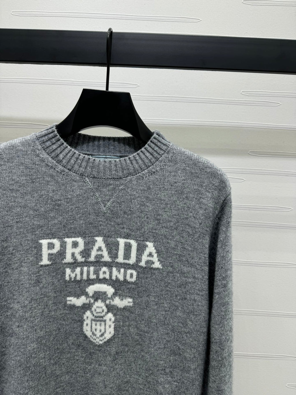 Letter jacquard pullover sweater