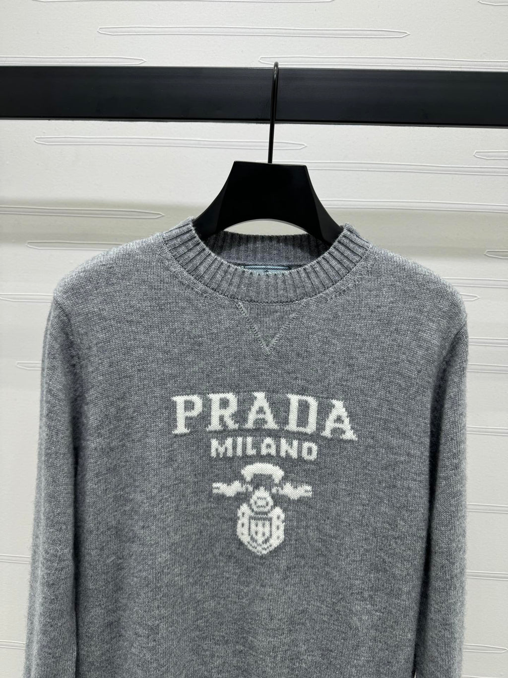 Letter jacquard pullover sweater