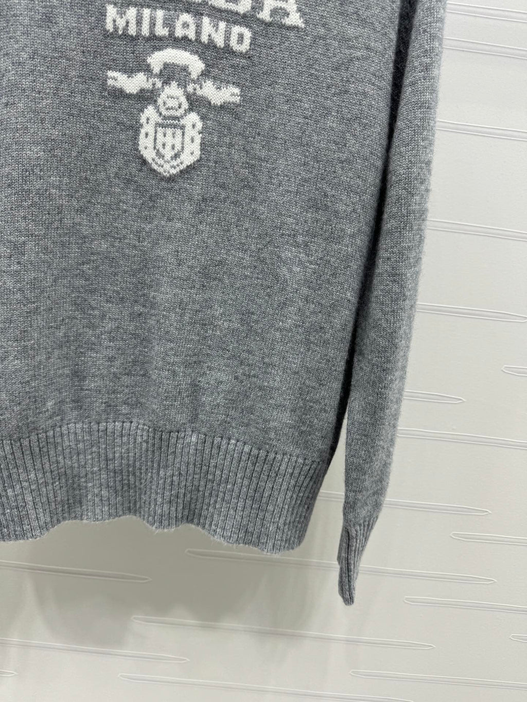 Letter jacquard pullover sweater