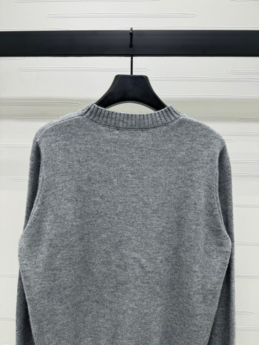 Letter jacquard pullover sweater