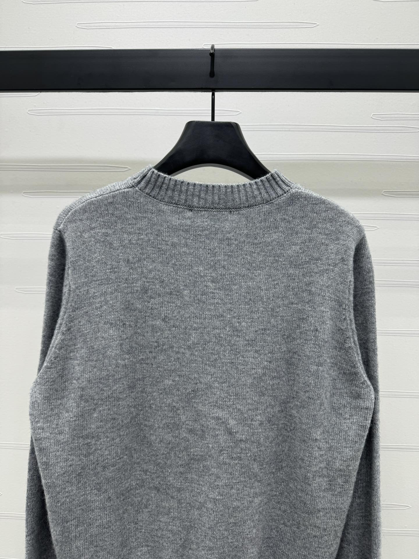 Letter jacquard pullover sweater