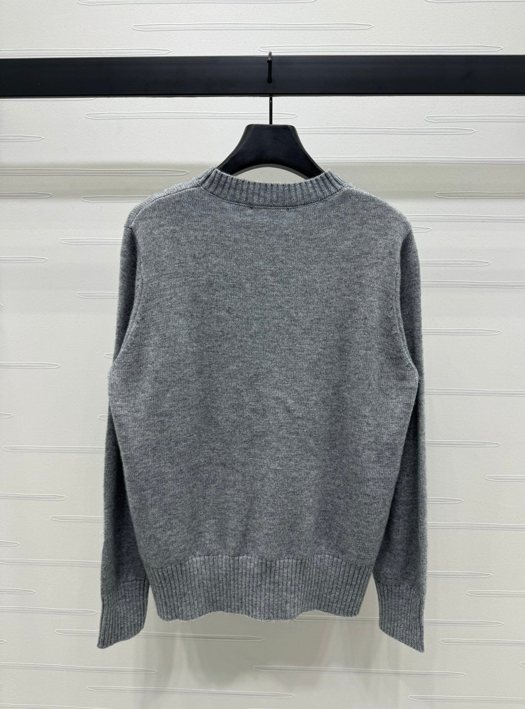 Letter jacquard pullover sweater