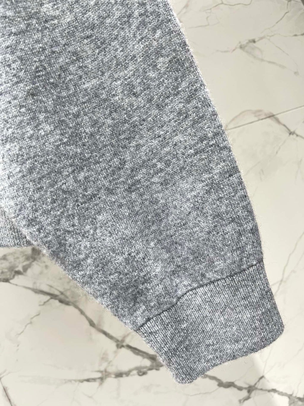 Jacquard Knit Crew Neck Long-Sleeve Cropped Top