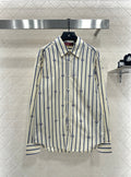26NEW Lapel Striped Shirt