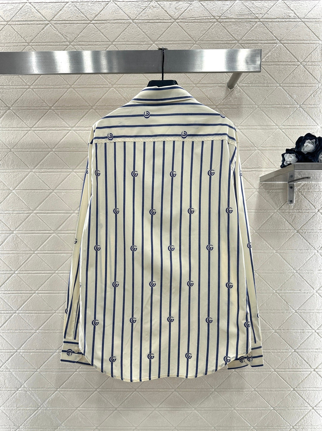 26NEW Lapel Striped Shirt
