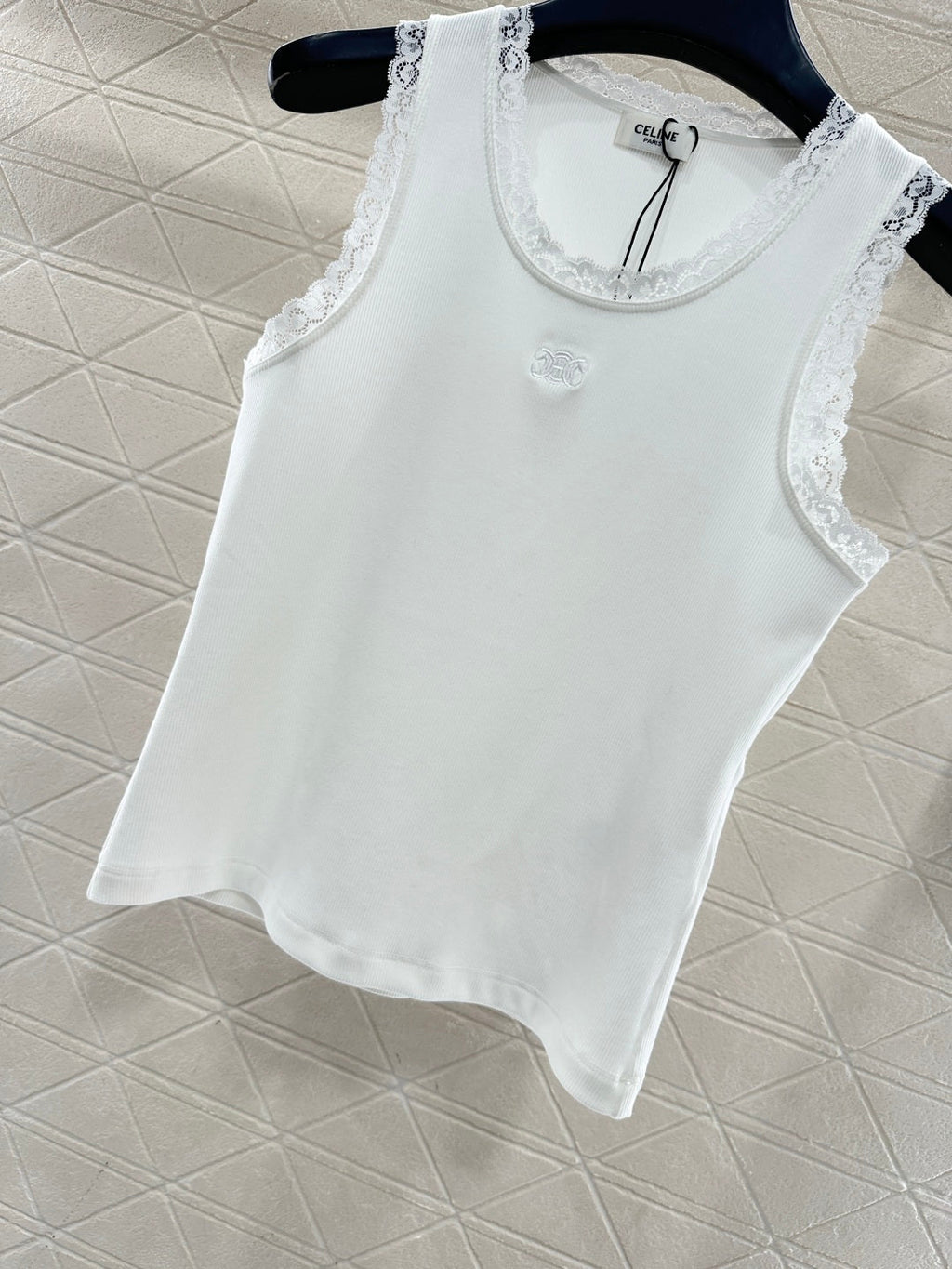 26NEW Lace Trim Vest